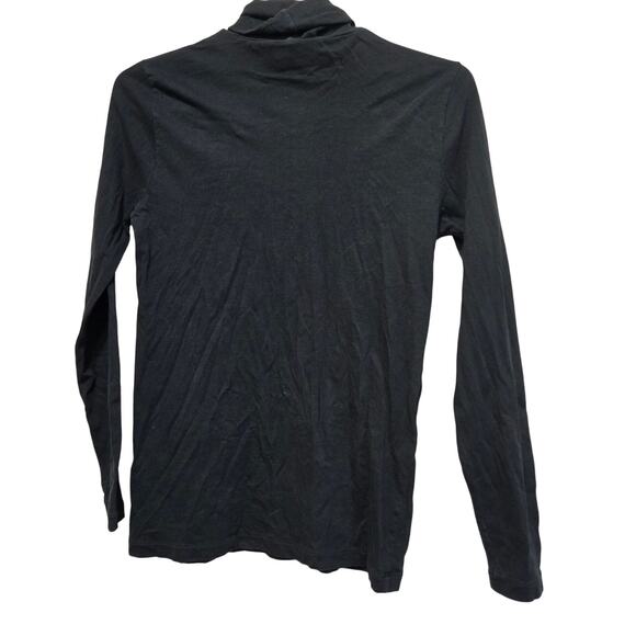 J.Crew XS Black Cotton Turtleneck Long Sleeve Top - Picture 1 of 9